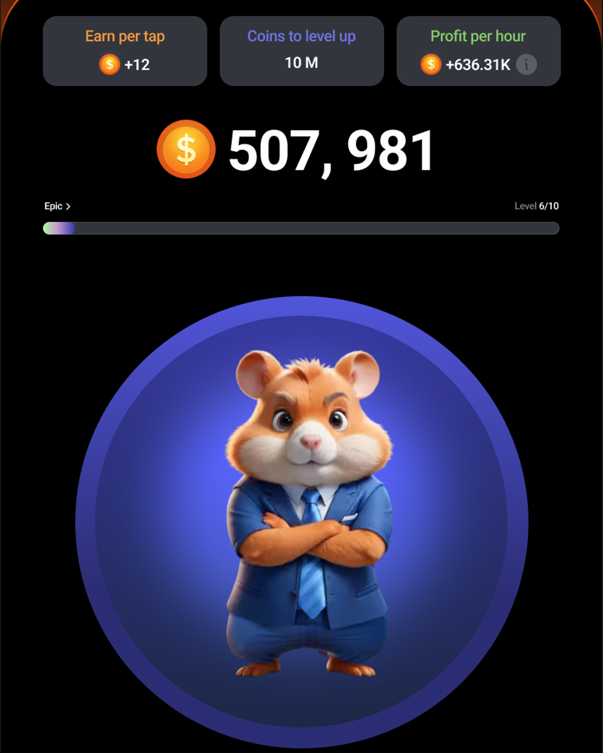 Hamster Kombat game marketing case cover with Telegram tap-to-earn game visuals